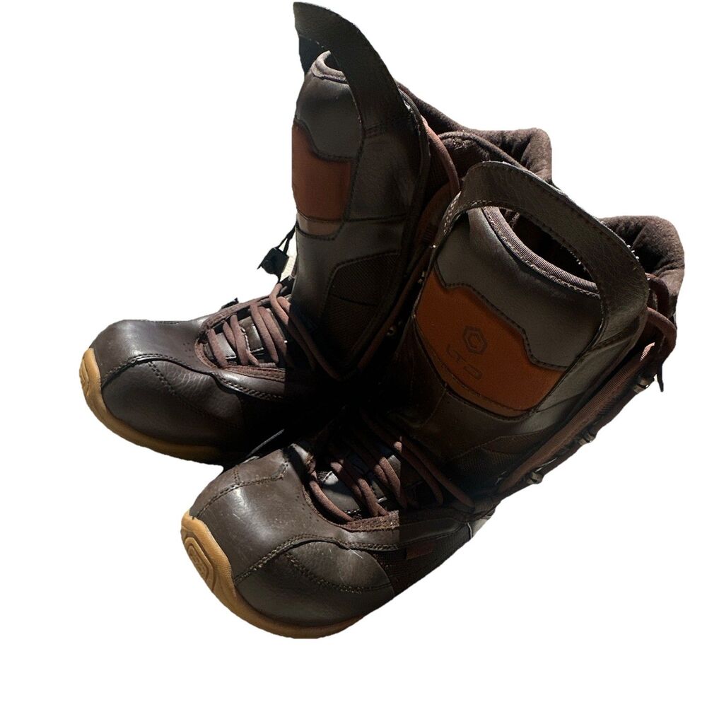 LTD Snowboard Boots Mens Size 10 Brown Black Lace Up Medium Flex Winter